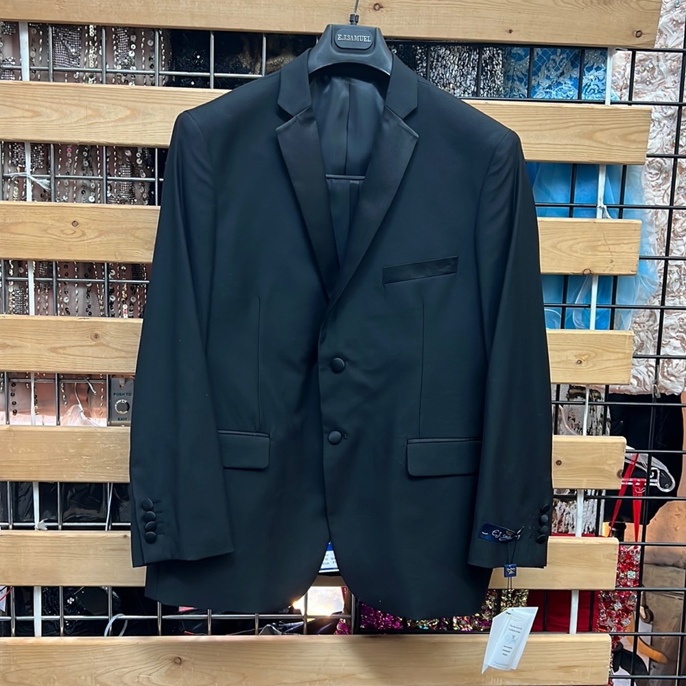 NWT,EJ Samuel Black Tuxedo two button  (TUX102) black - Picture 3 of 17